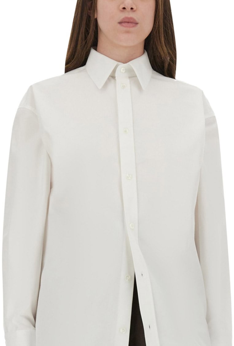 Saint Laurent Cassandre Cotton Poplin Shirt Wit