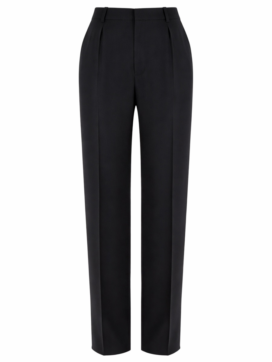 Saint Laurent Tailored Straight-Leg Pants Zwart