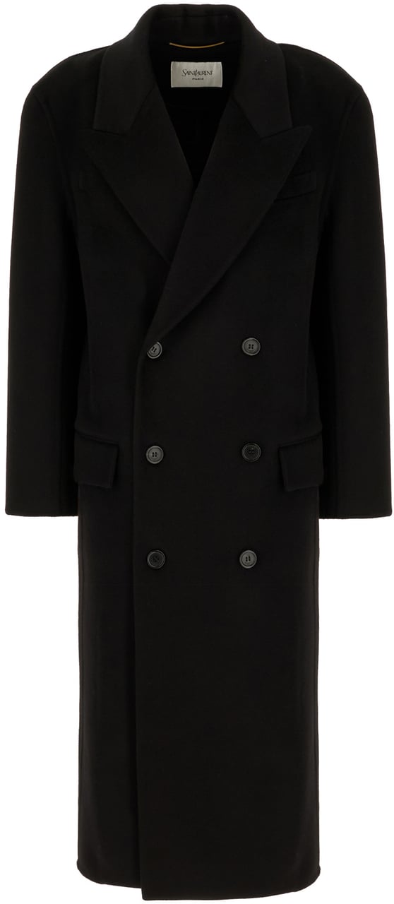 Saint Laurent Saint Laurent Black silk coat Zwart