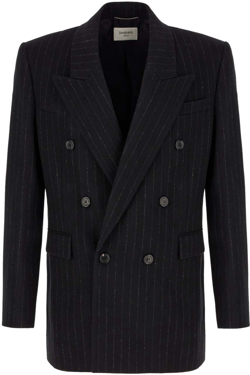 Saint Laurent Saint Laurent Embroidered wool blend blazer Divers