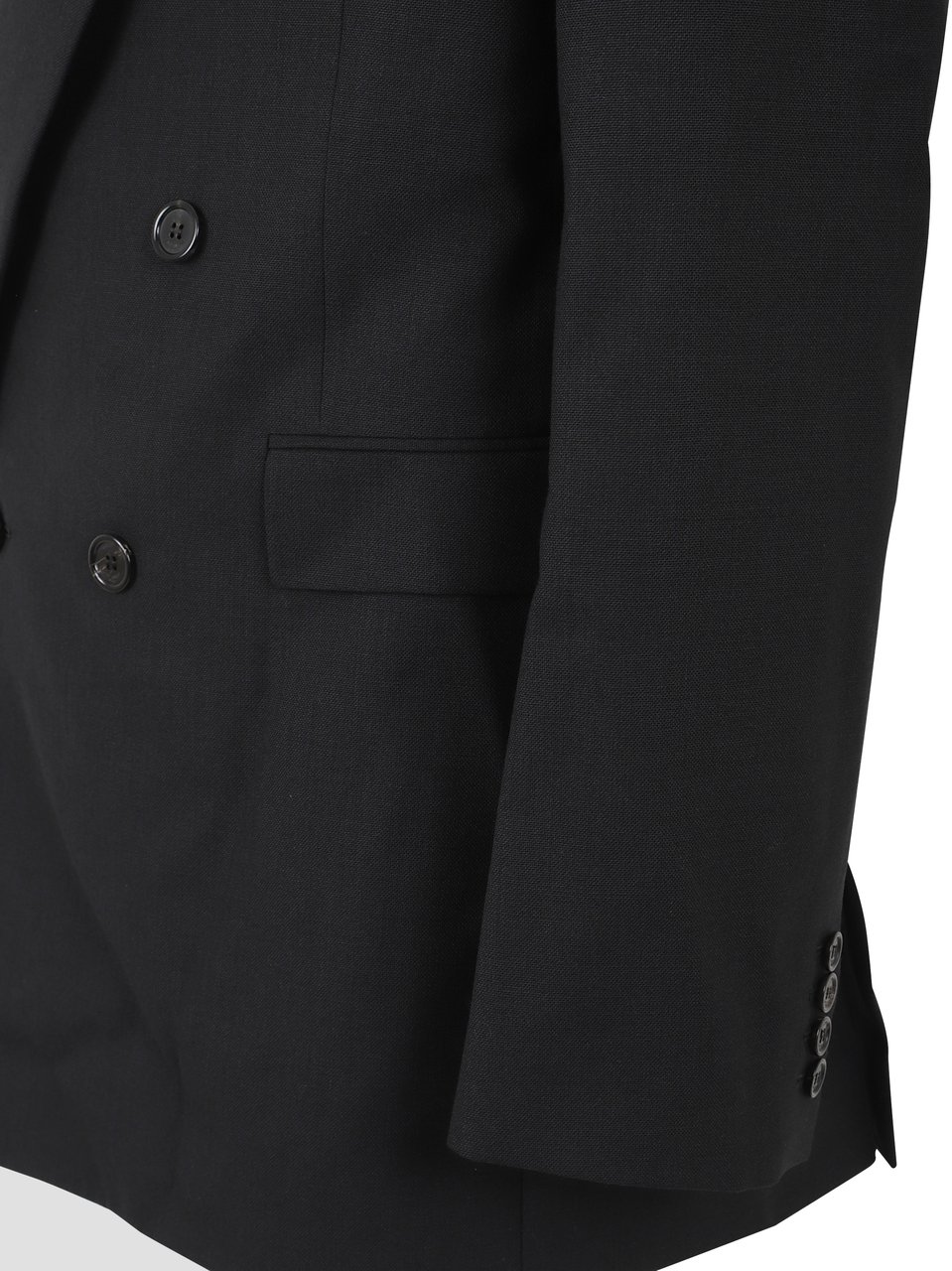 Saint Laurent Veste Double Croisur Zwart