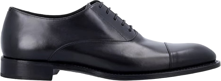 Saint Laurent Adrien Cap Toe Leather Oxford Shoes Zwart
