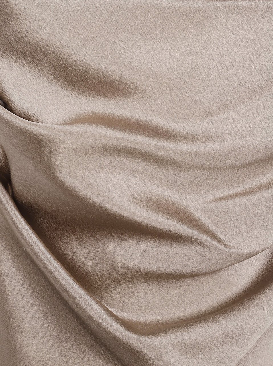 Saint Laurent Silk Midi Dress with Cowl Neckline and Spaghetti Straps Roze