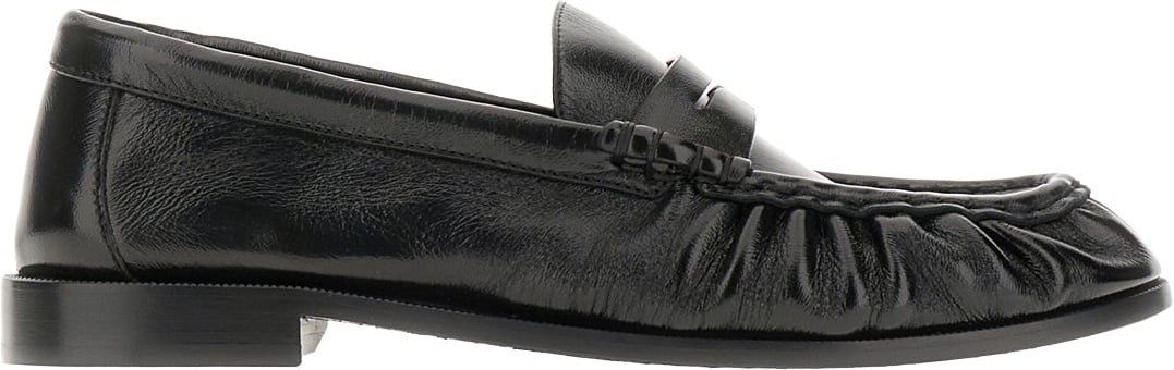 Saint Laurent Black leather loafers Zwart