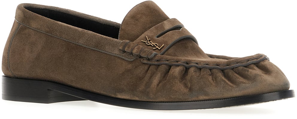 Saint Laurent Saint Laurent Mud suede loafers Bruin