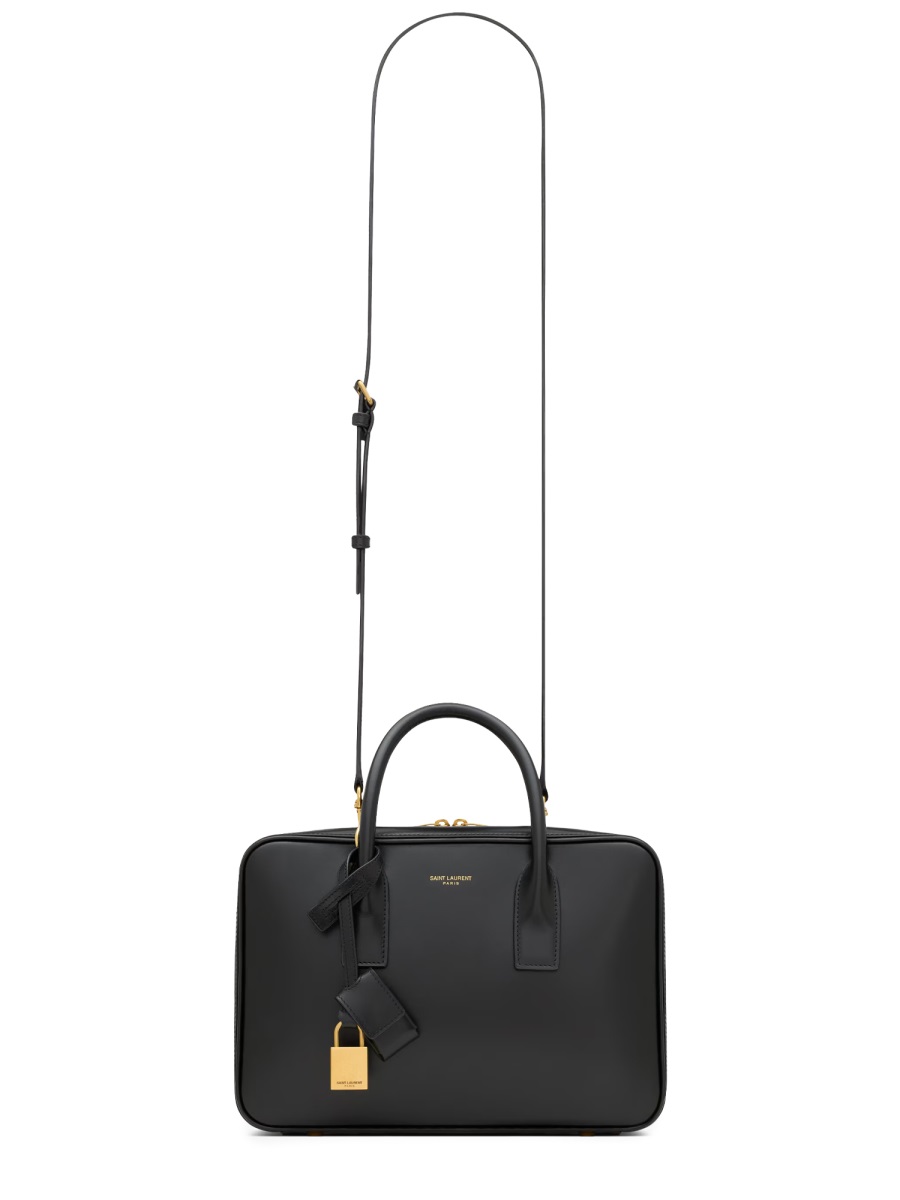 Saint Laurent Sac De Jour Gold Hardware Shoulder Bag Zwart
