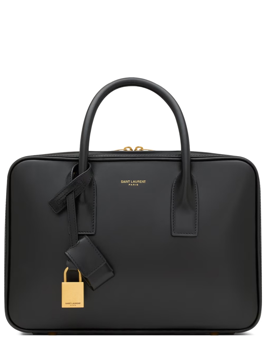 Saint Laurent Sac De Jour Gold Hardware Shoulder Bag Zwart