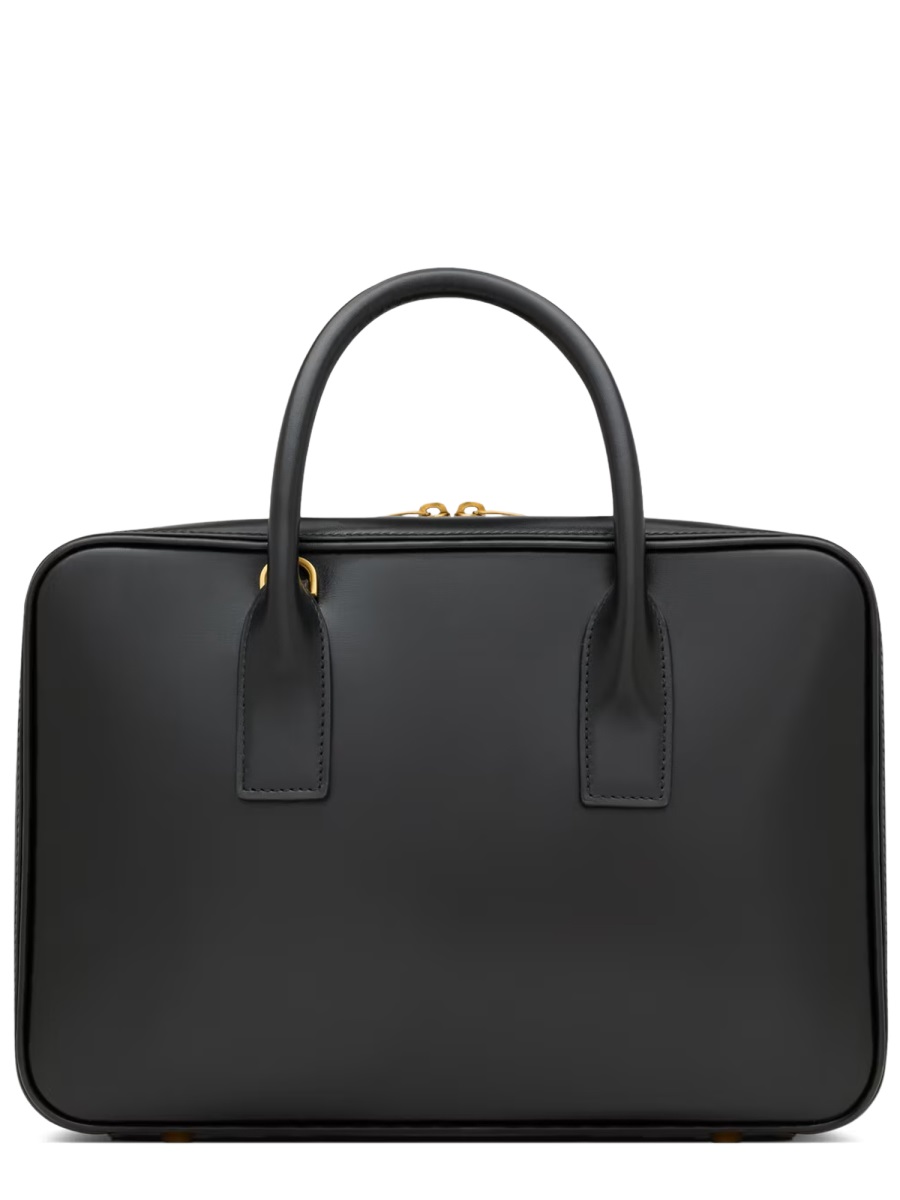 Saint Laurent Sac De Jour Gold Hardware Shoulder Bag Zwart