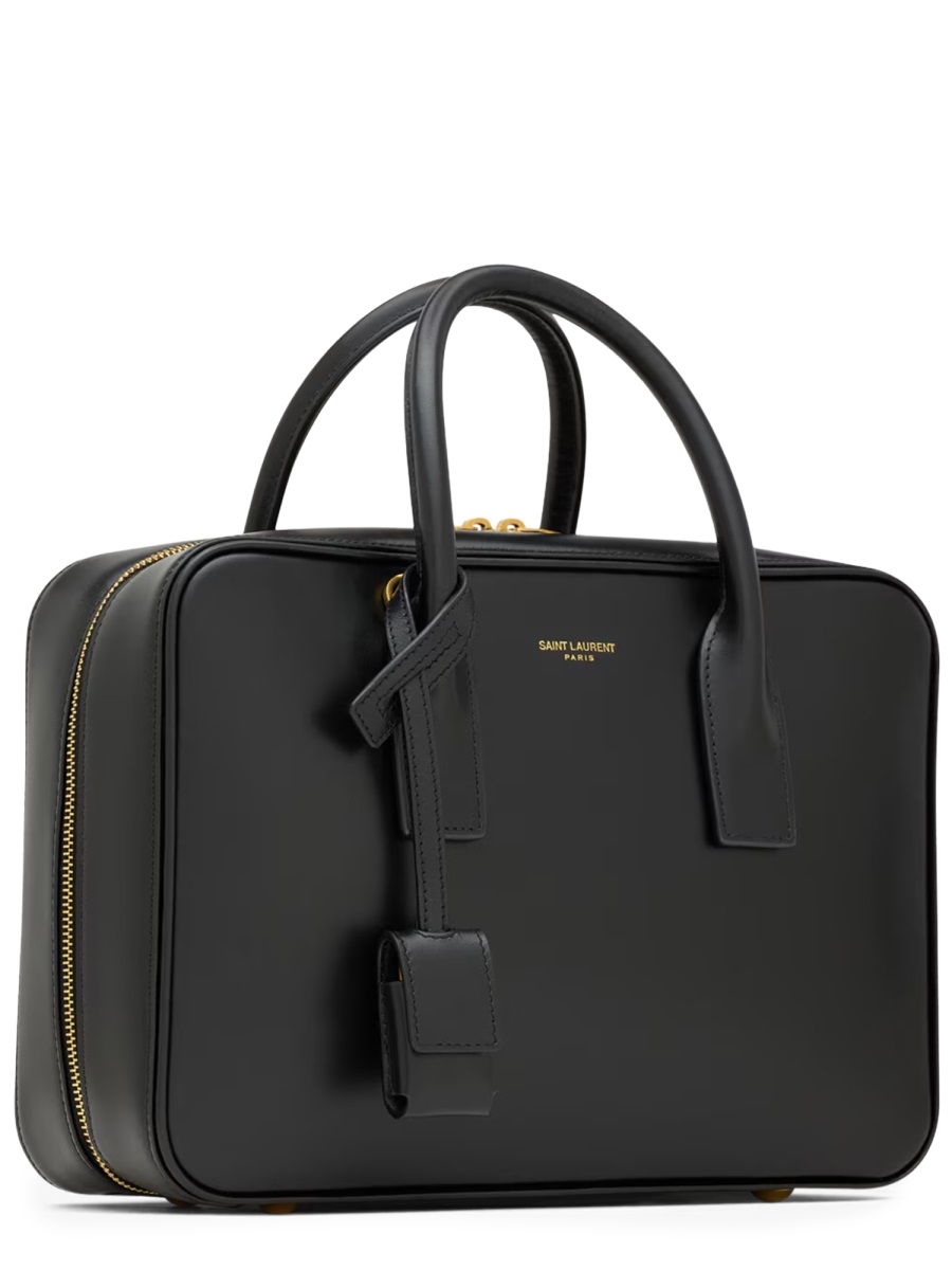 Saint Laurent Sac De Jour Gold Hardware Shoulder Bag Zwart