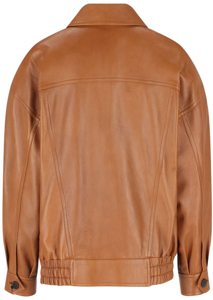 Saint Laurent Jackets Leather Brown Bruin