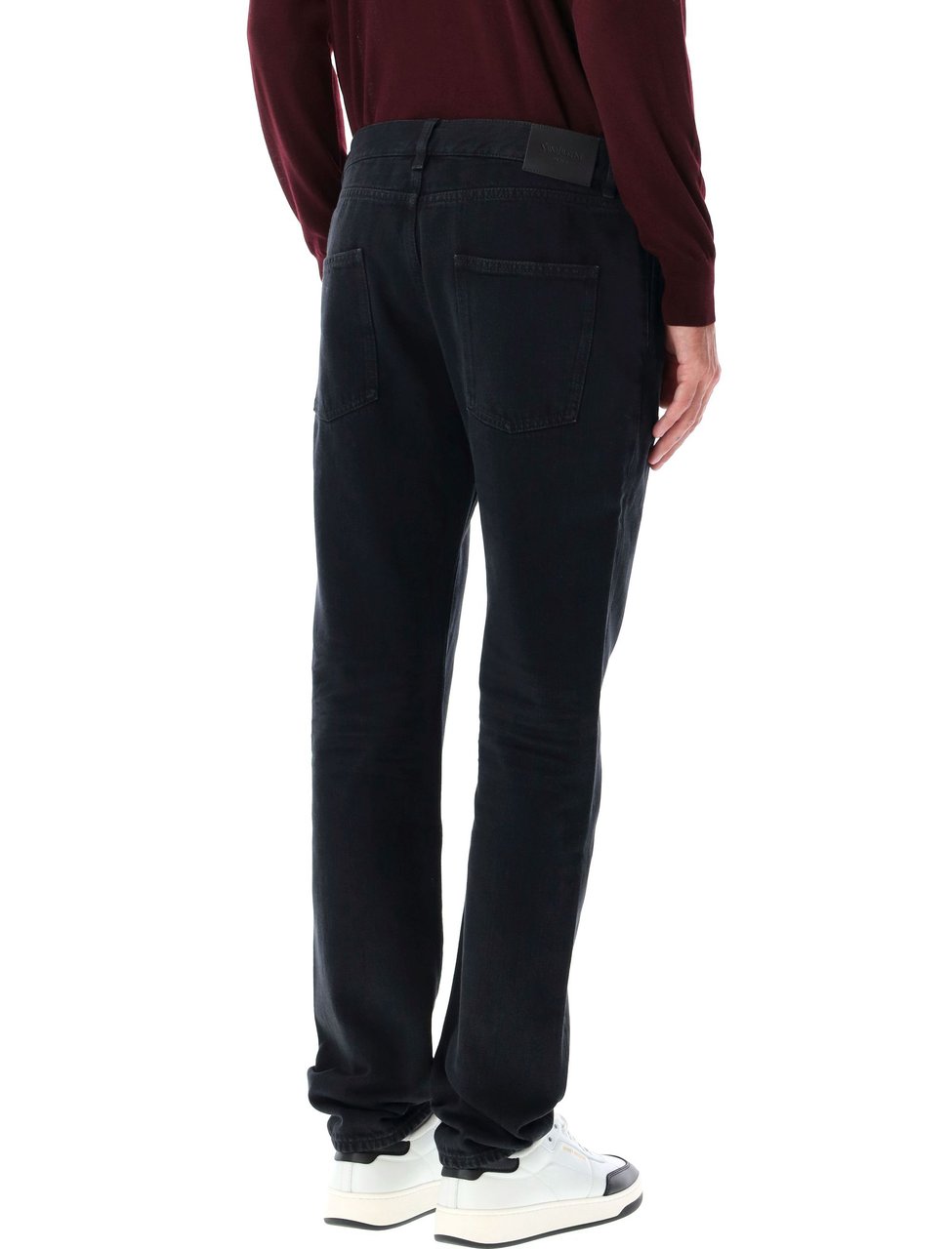 Saint Laurent Relaxed Slim Five Pocket Denim Jeans Zwart