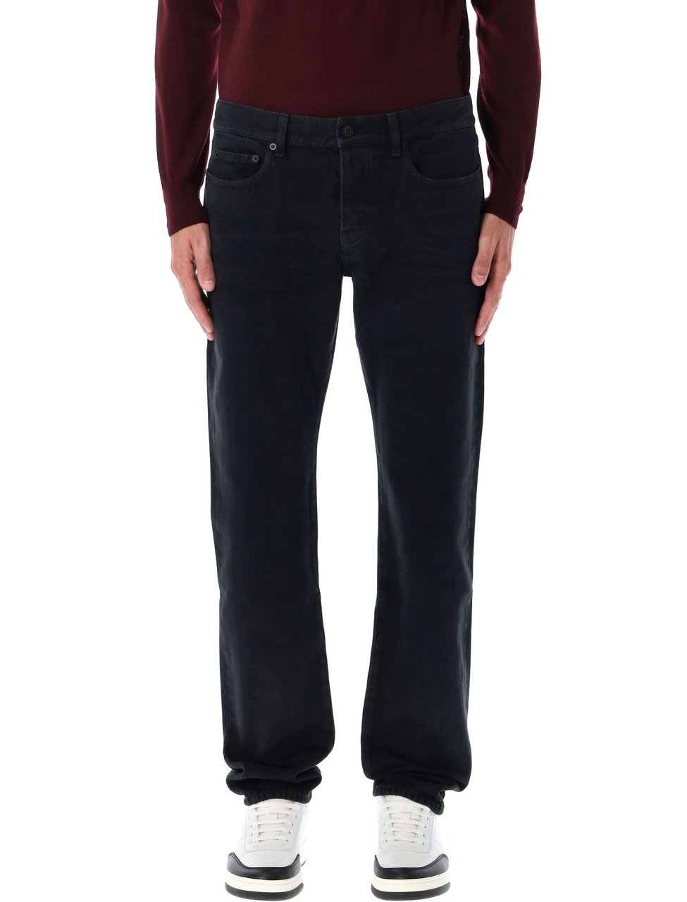 Saint Laurent Relaxed Slim Five Pocket Denim Jeans Zwart