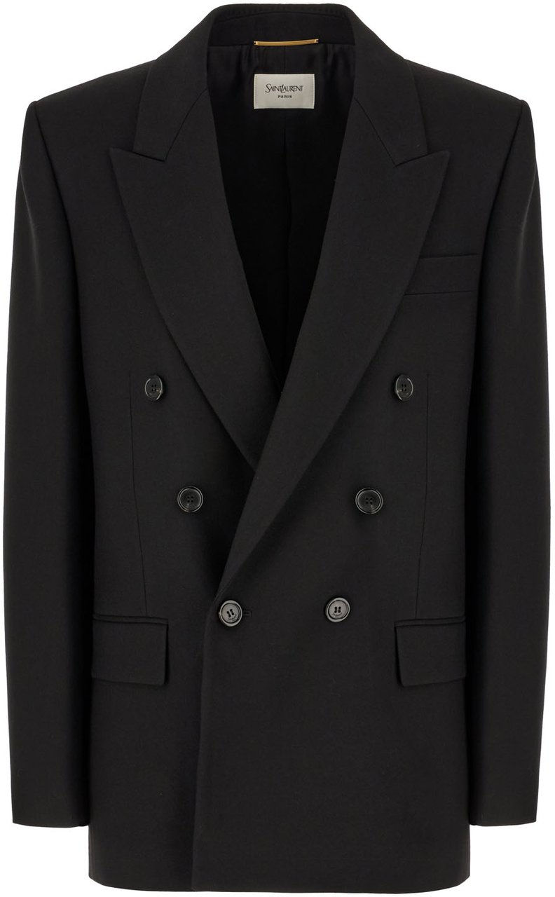 Saint Laurent Saint Laurent Black wool blazer Zwart