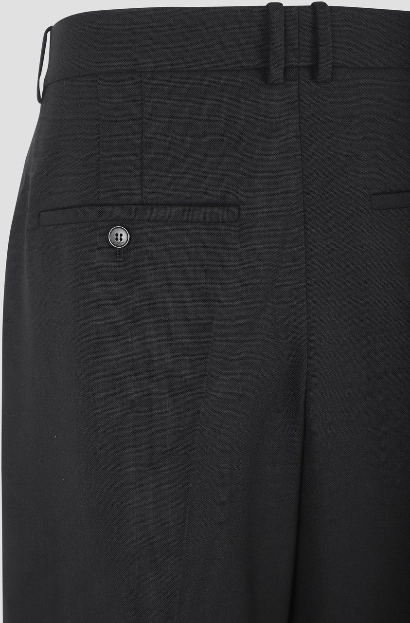 Saint Laurent Pantalon Plat Zwart