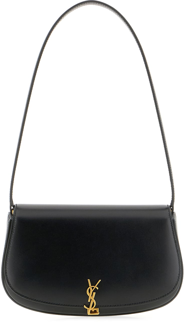 Saint Laurent Saint Laurent Dark brown leather mini Voltaire shoulder bag Bruin