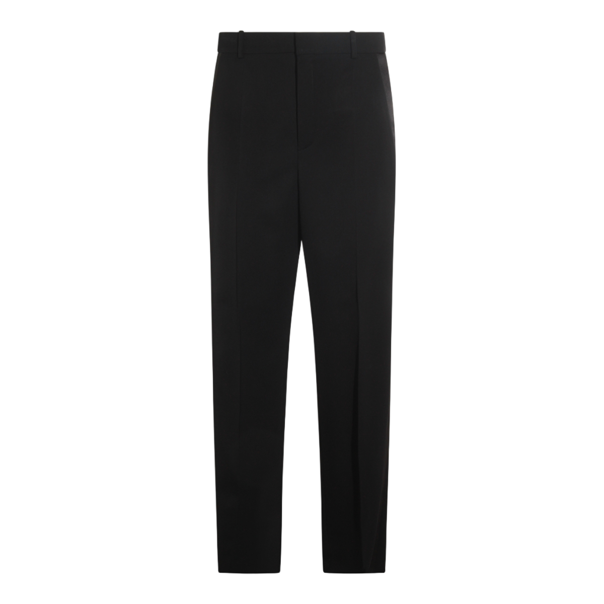 Saint Laurent Tailored Black Trousers With Straight Leg Silhouette Zwart