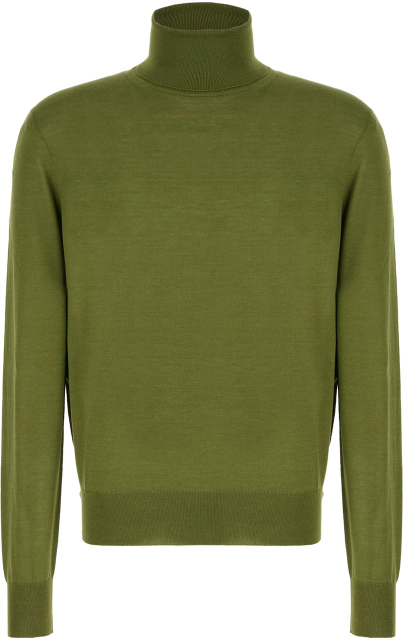 Saint Laurent Saint Laurent Olive green wool blend sweater Groen
