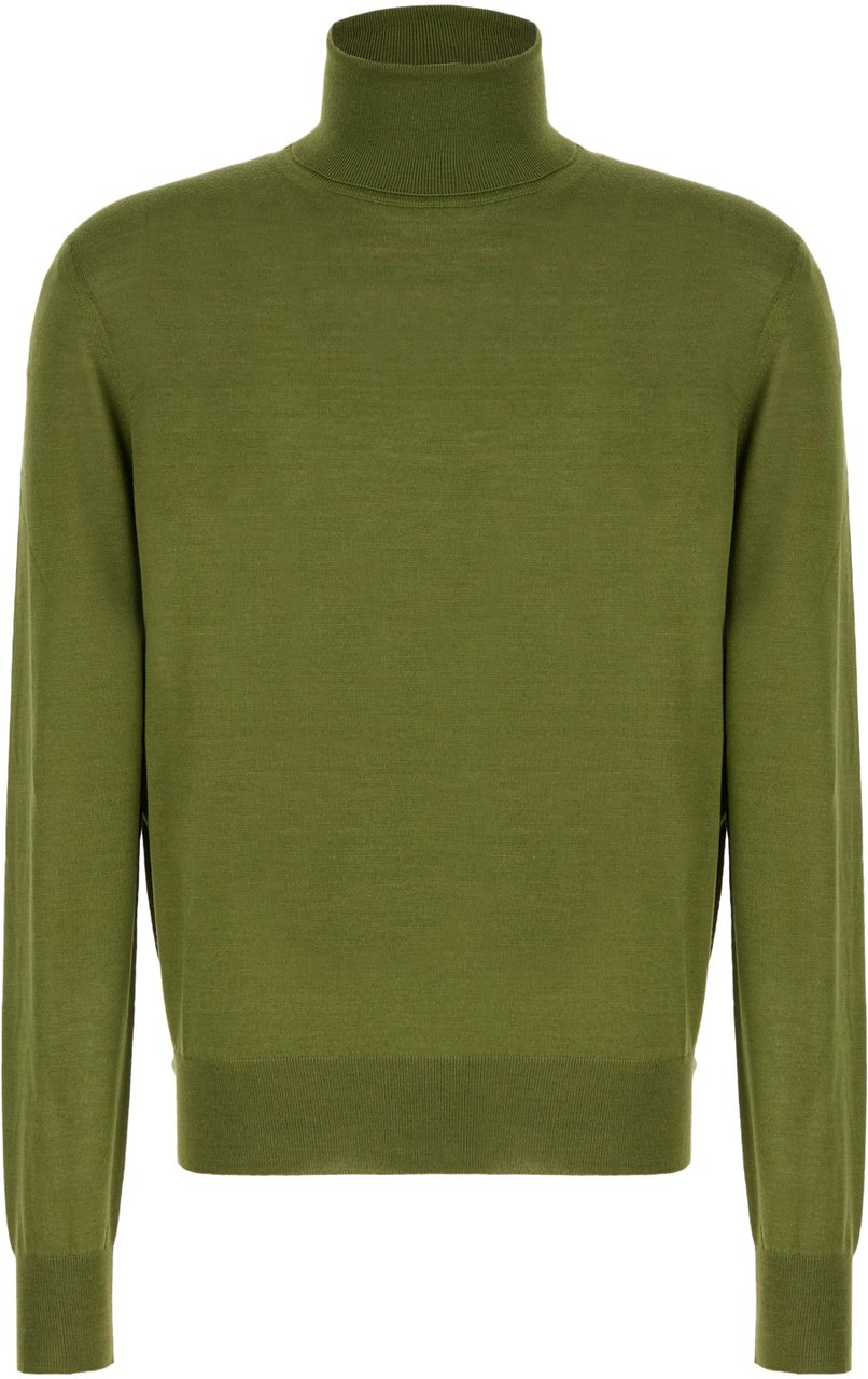 Saint Laurent Saint Laurent Olive green wool blend sweater Groen
