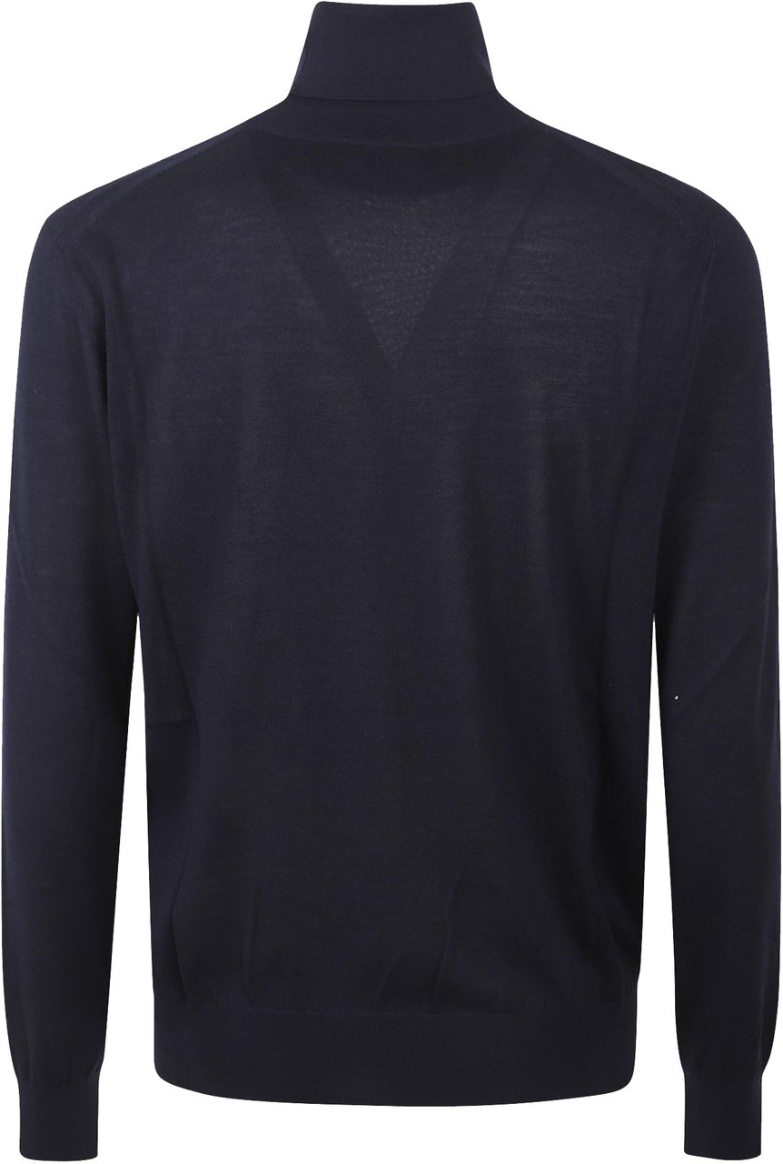 Saint Laurent Pull Col Roule Blauw