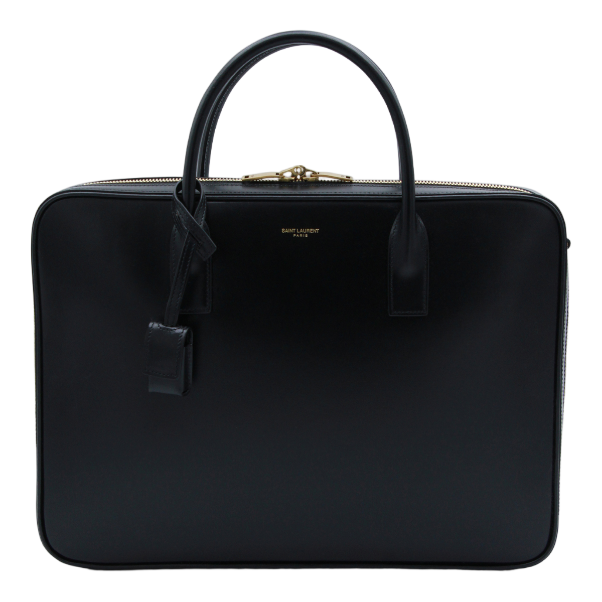 Saint Laurent Rectangular Black Bag With Smooth Finish And Gold-Tone Hardware Zwart