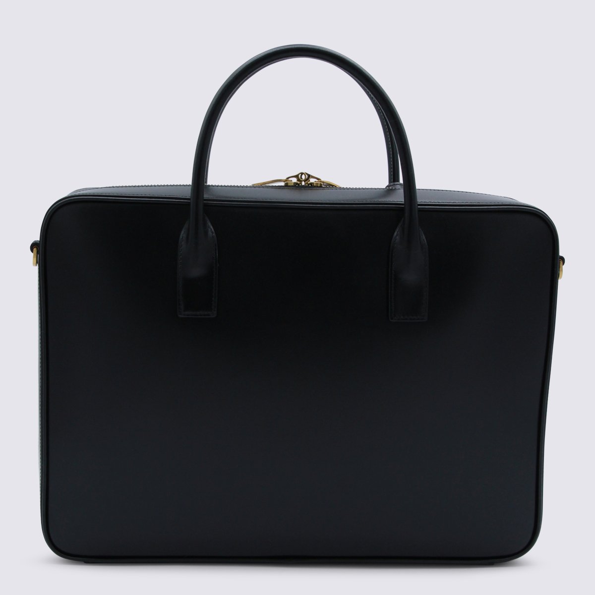 Saint Laurent Rectangular Black Bag With Smooth Finish And Gold-Tone Hardware Zwart