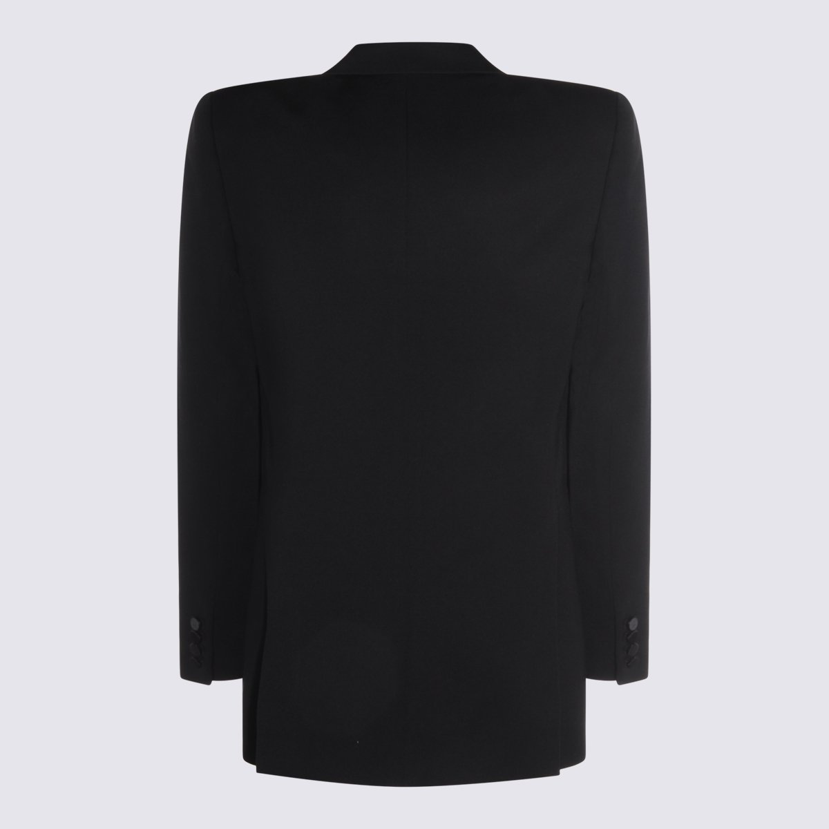 Saint Laurent Tailored Black Blazer With Satin Shawl Collar Zwart