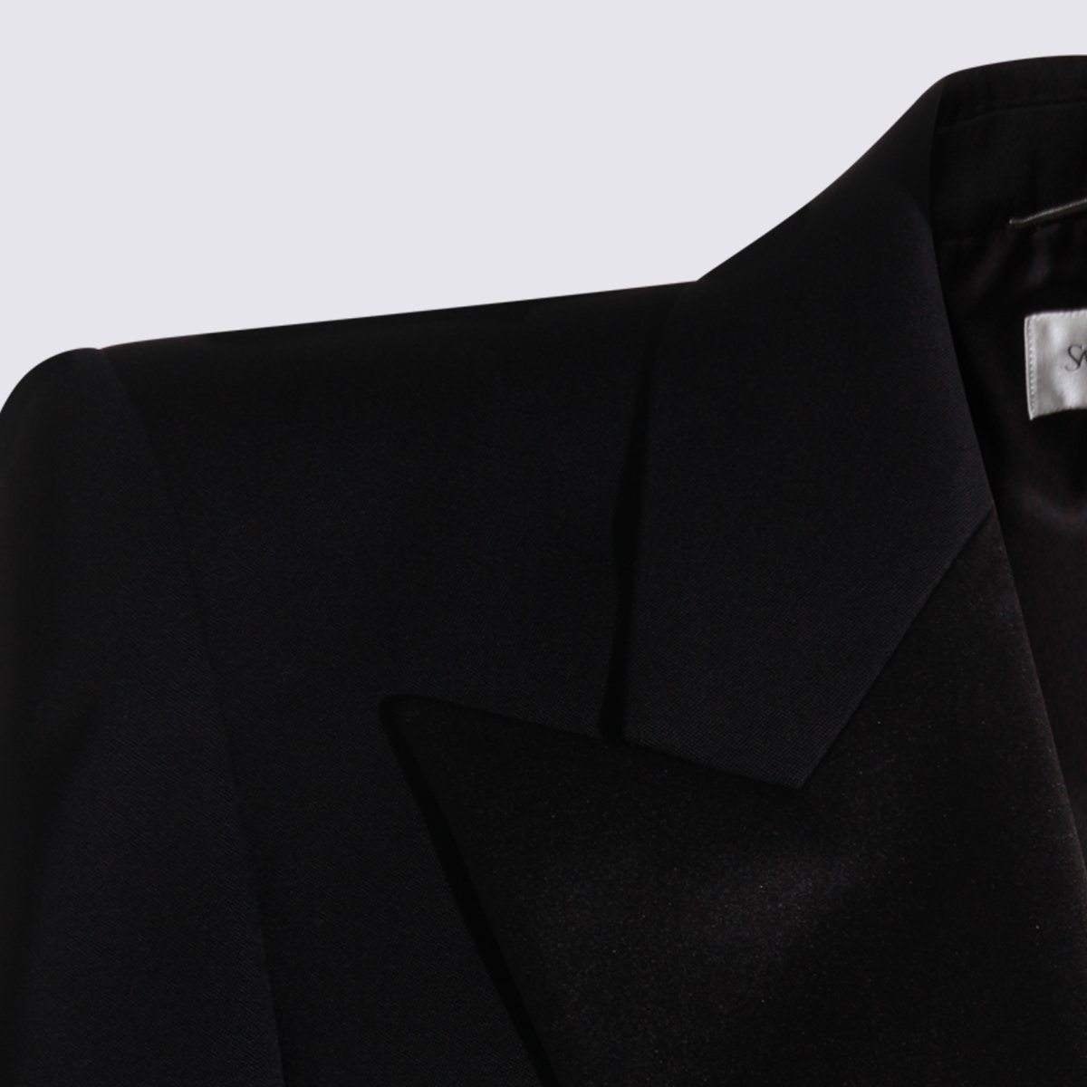 Saint Laurent Tailored Black Blazer With Satin Shawl Collar Zwart