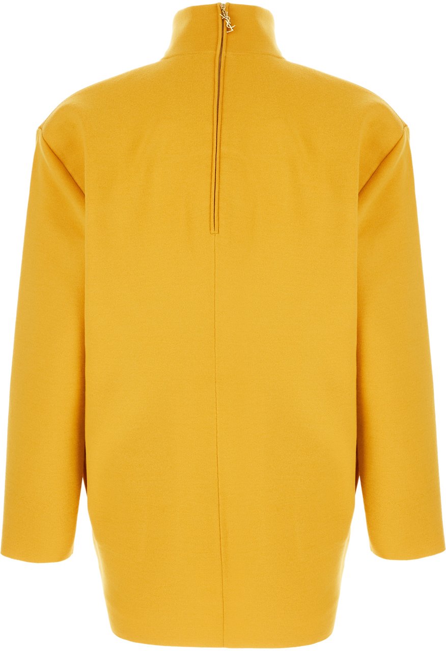 Saint Laurent Ochre stretch wool blend sweater Geel