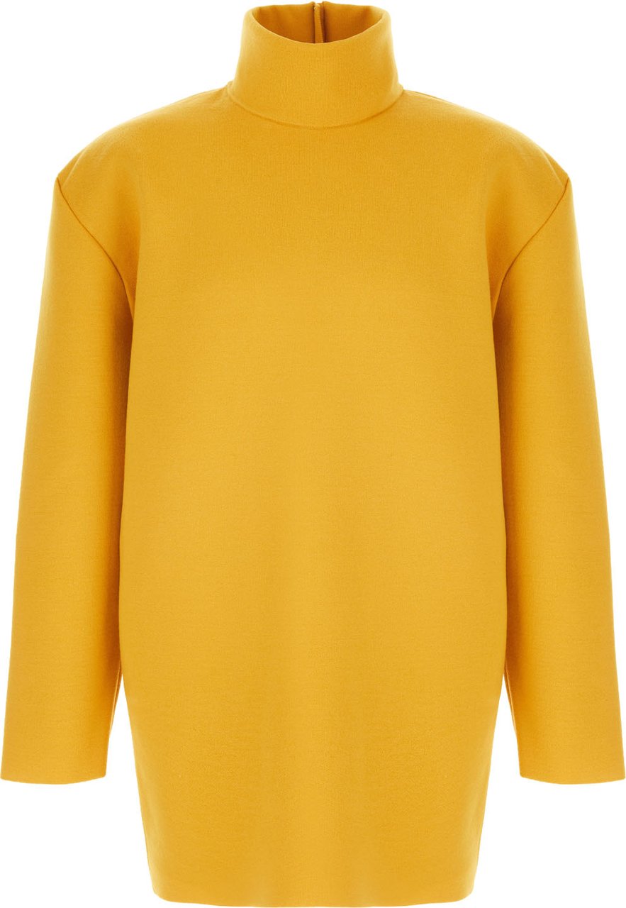 Saint Laurent Ochre stretch wool blend sweater Geel