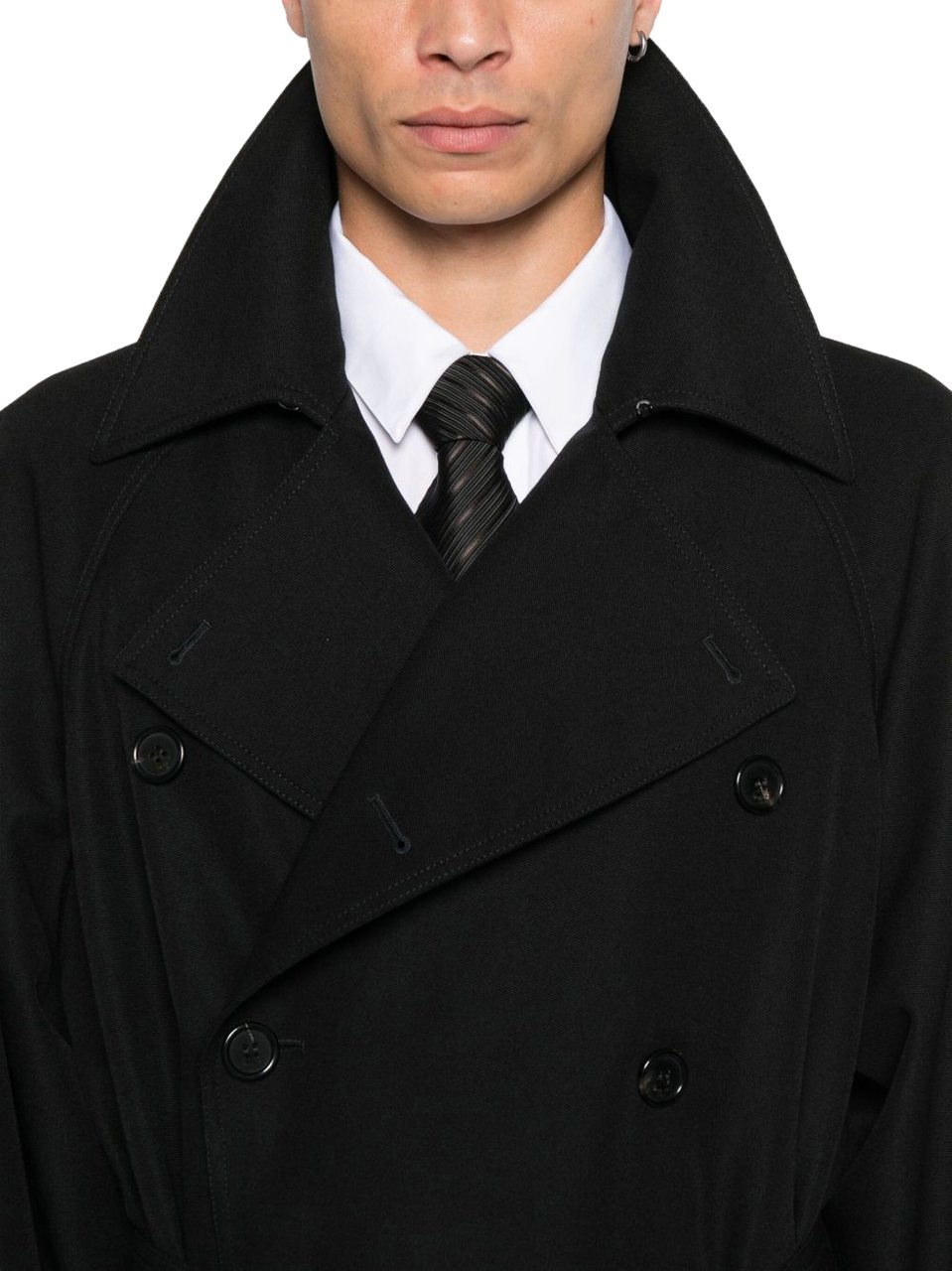 Saint Laurent Coats Black Zwart
