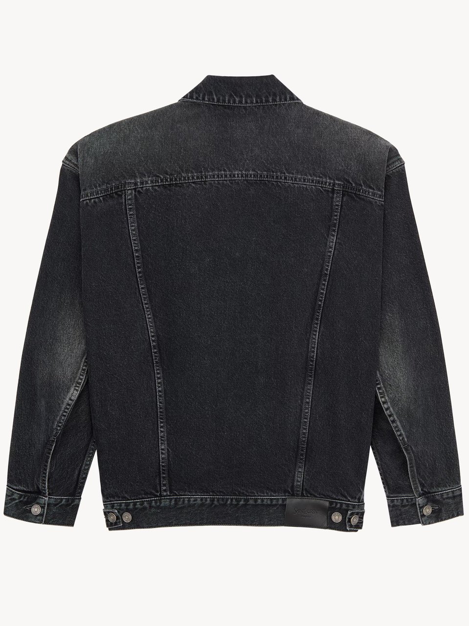 Saint Laurent Oversized Jeans Jacket Zwart