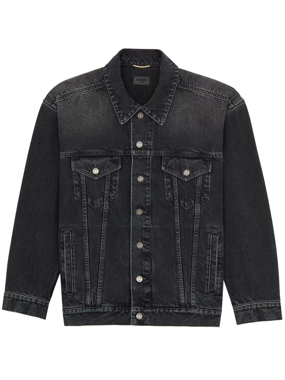 Saint Laurent Oversized Jeans Jacket Zwart
