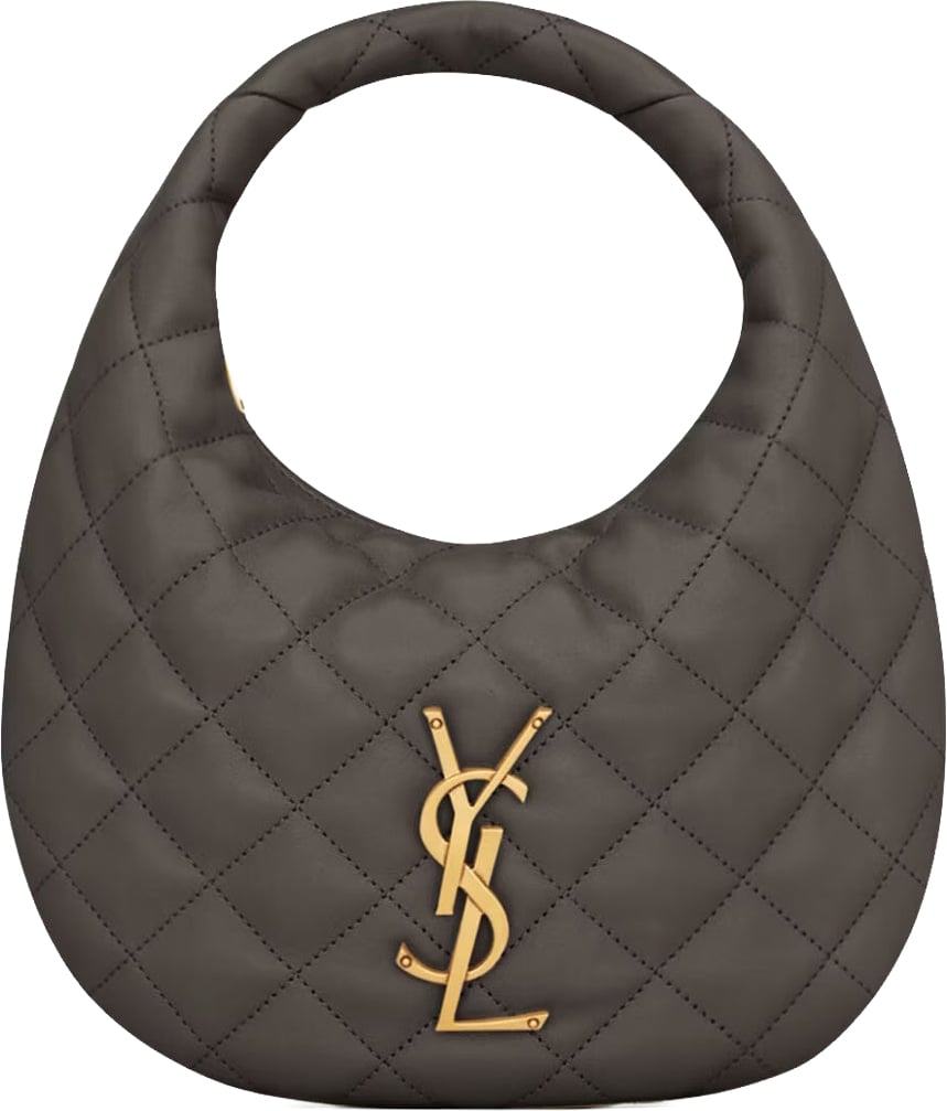 Saint Laurent Icarino Quilted Handbag Grijs