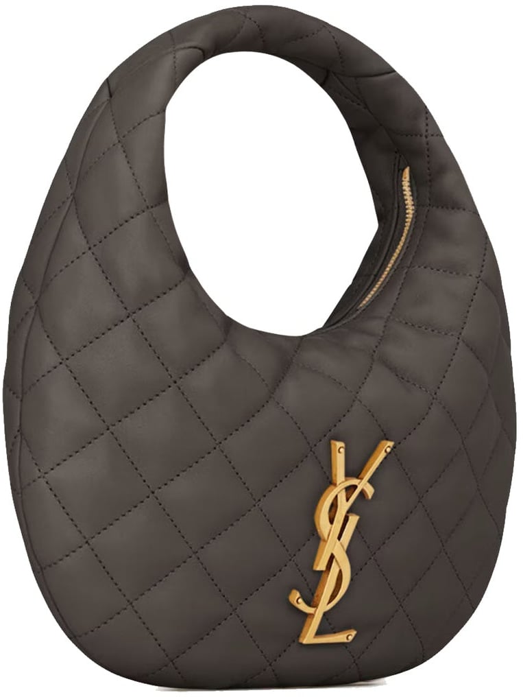 Saint Laurent Icarino Quilted Handbag Grijs