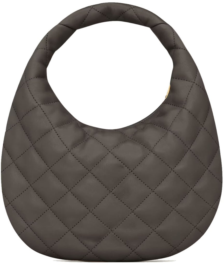 Saint Laurent Icarino Quilted Handbag Grijs