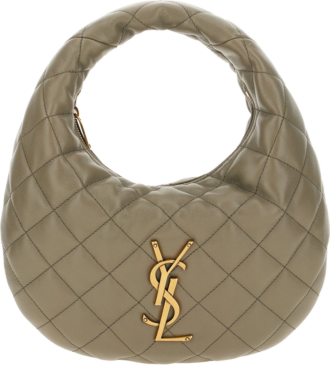 Saint Laurent Army green nappa leather Icarino shoulder bag Groen