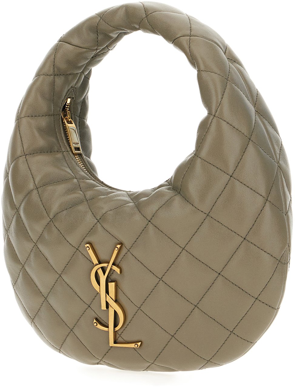 Saint Laurent Army green nappa leather Icarino shoulder bag Groen