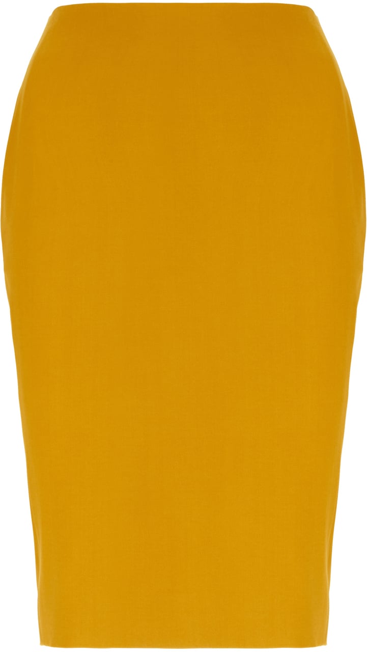 Saint Laurent Saint Laurent Ochre stretch viscose blend skirt Geel