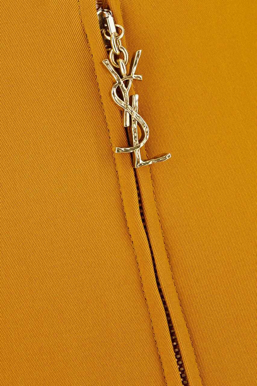 Saint Laurent Saint Laurent Ochre stretch viscose blend skirt Geel