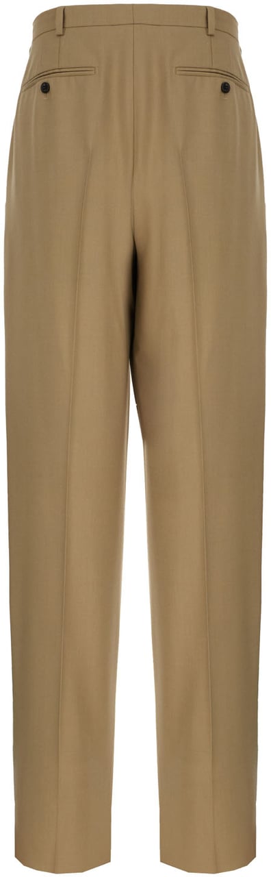 Saint Laurent Saint Laurent Sage green wool blend pant Groen