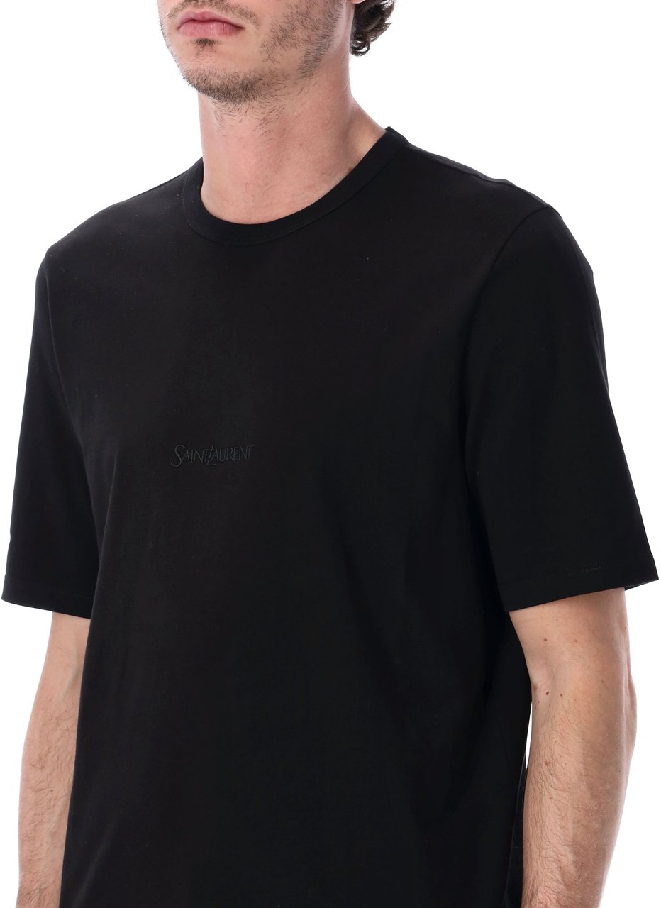 Saint Laurent Saint Laurent oversized black t-shirt Zwart