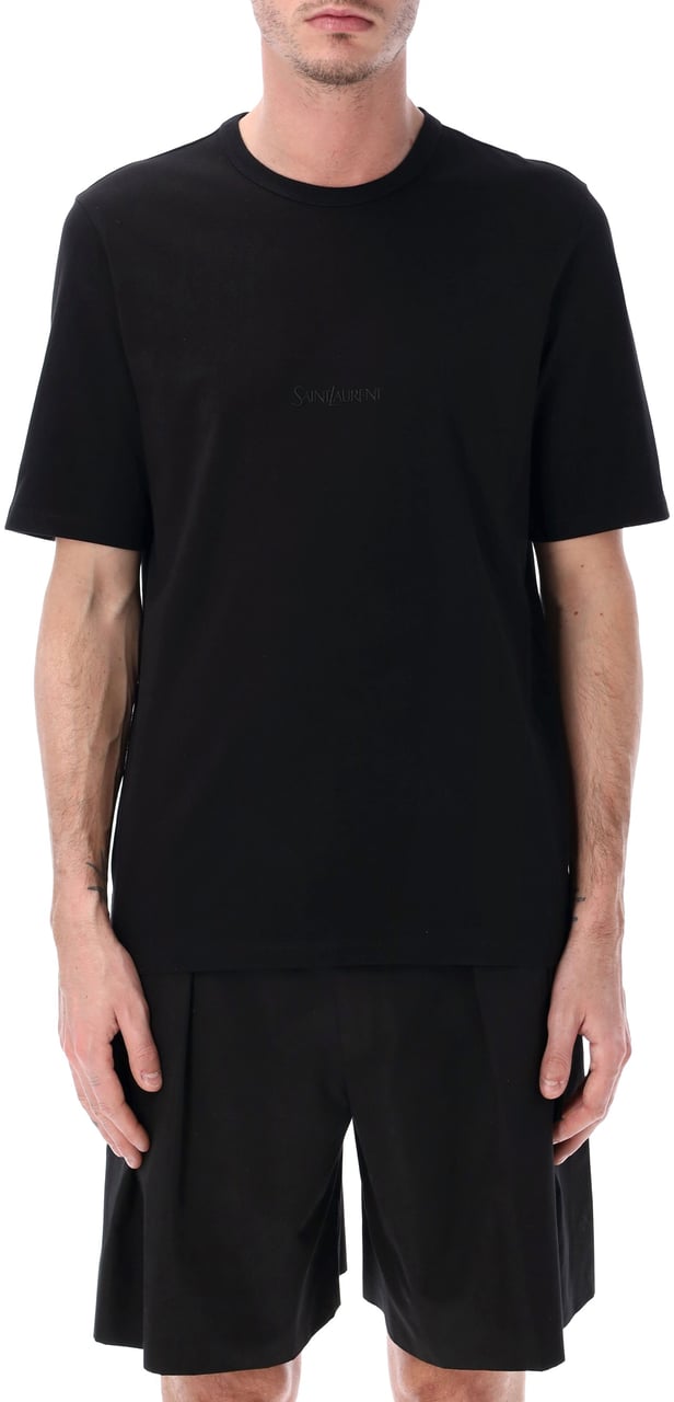 Saint Laurent Saint Laurent oversized black t-shirt Zwart
