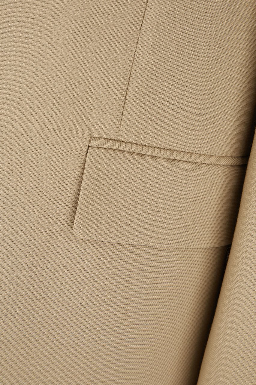 Saint Laurent Olive green wool blend blazer Groen
