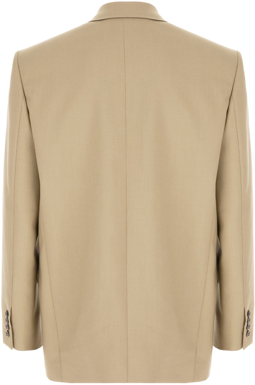 Saint Laurent Olive green wool blend blazer Groen