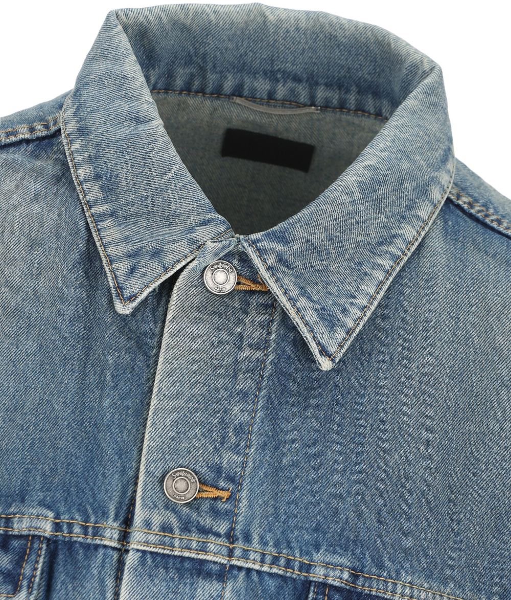 Saint Laurent Coats Blue Blauw