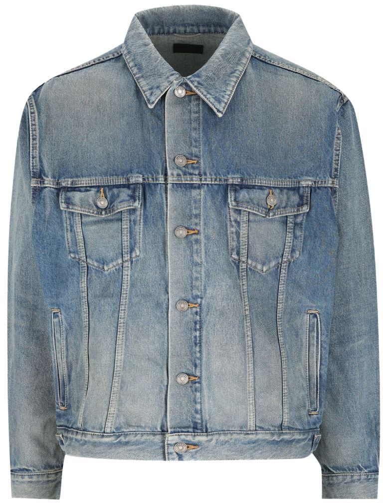 Saint Laurent Coats Blue Blauw