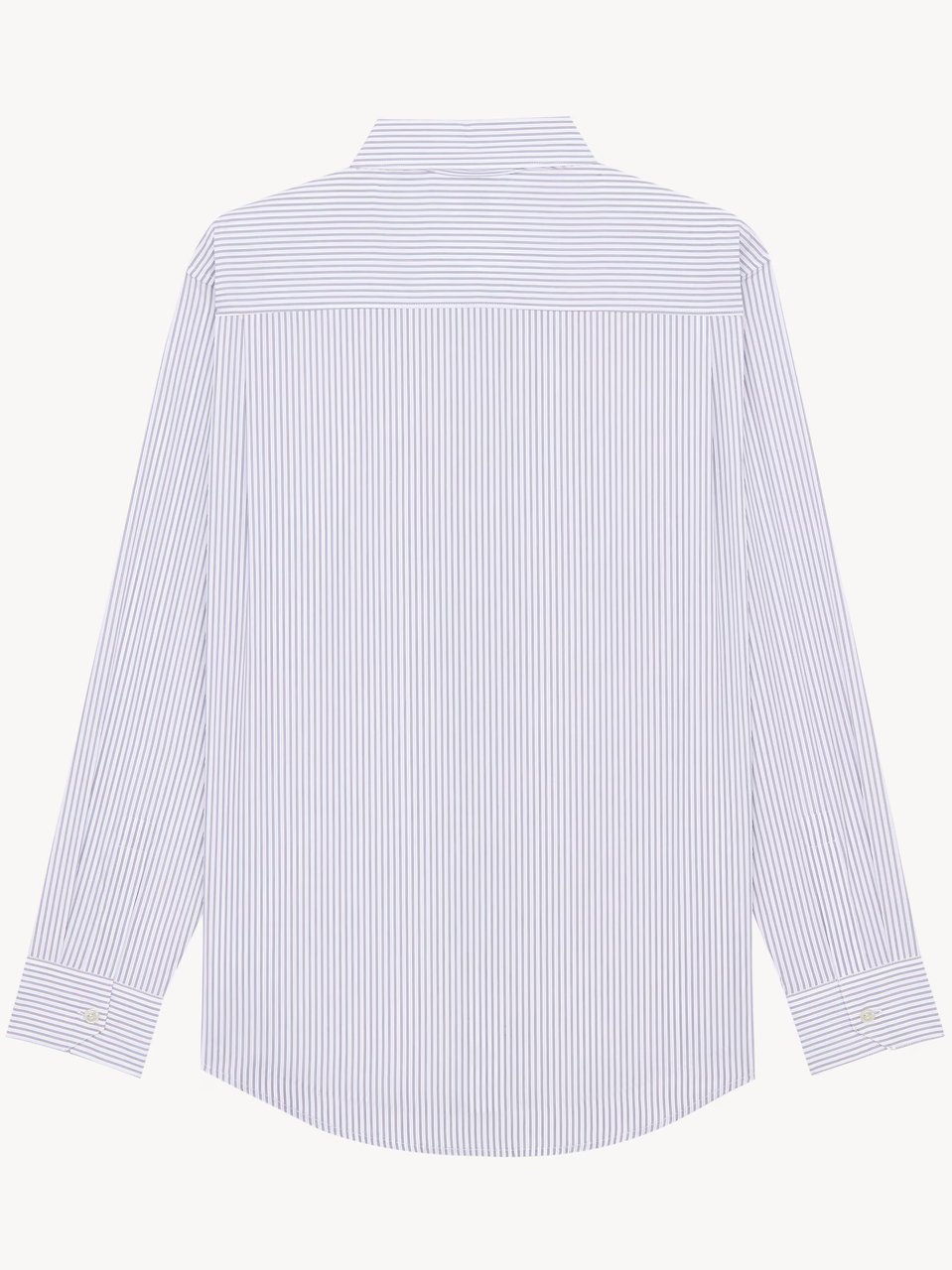 Saint Laurent Cassandre Long-Sleeve Stripe Shirt Wit