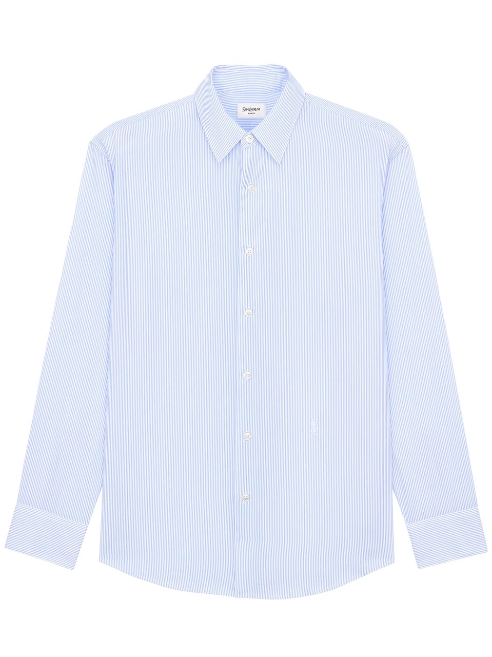 Saint Laurent Light Blue Chemise Pinstripe Shirt Paars