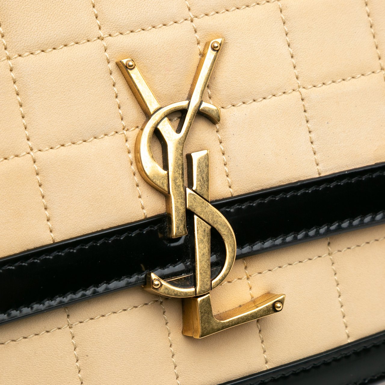 Saint Laurent Medium Quilted Suede Monogram Solferino Crossbody Bruin