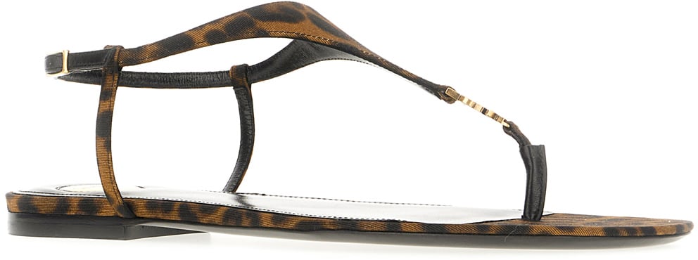 Saint Laurent Saint Laurent Printed viscose thong sandals Divers